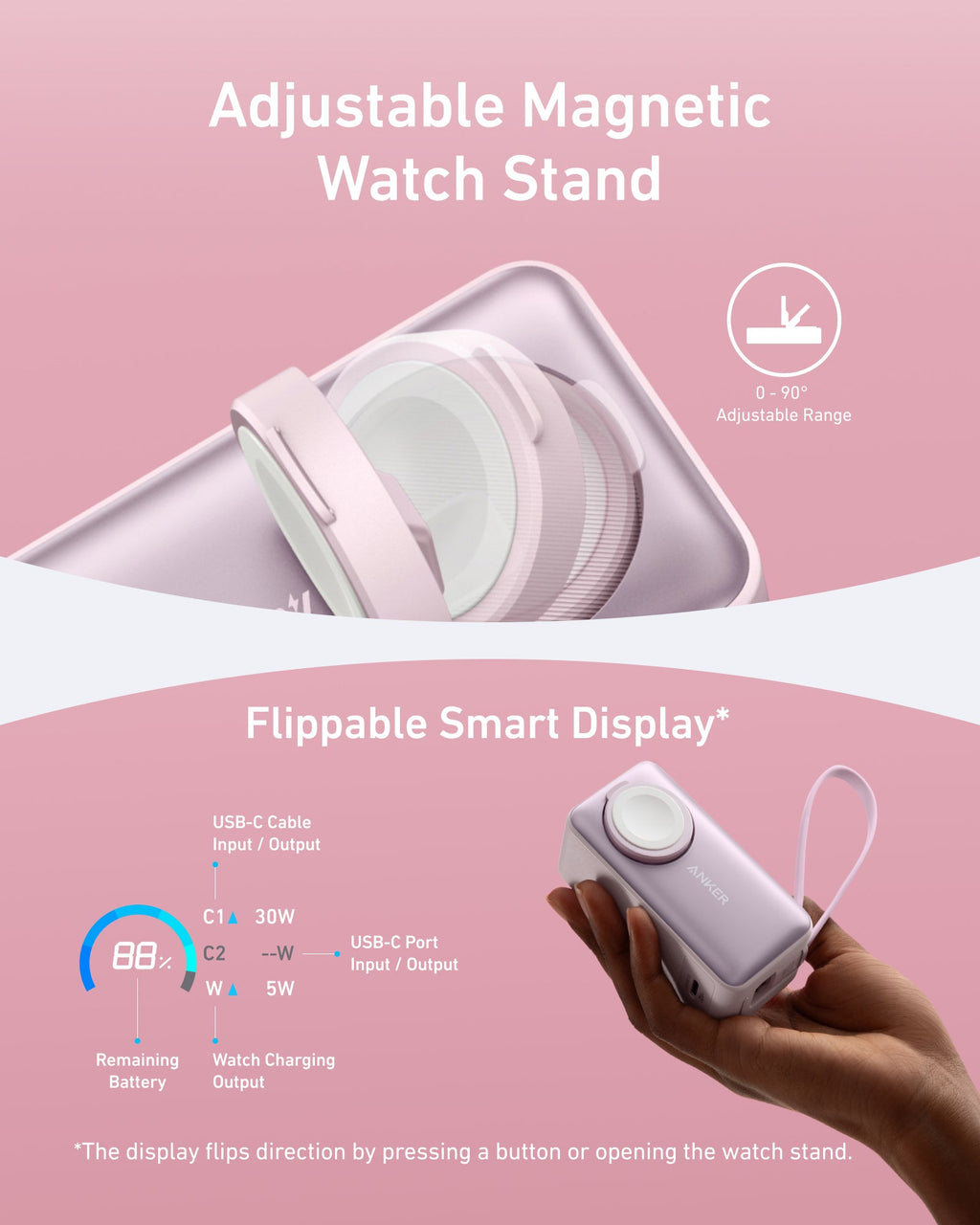 Anker MagGo Power Bank (10K, 35W, For Apple Watch) - MERGE.DAY.1.FREESTYLE