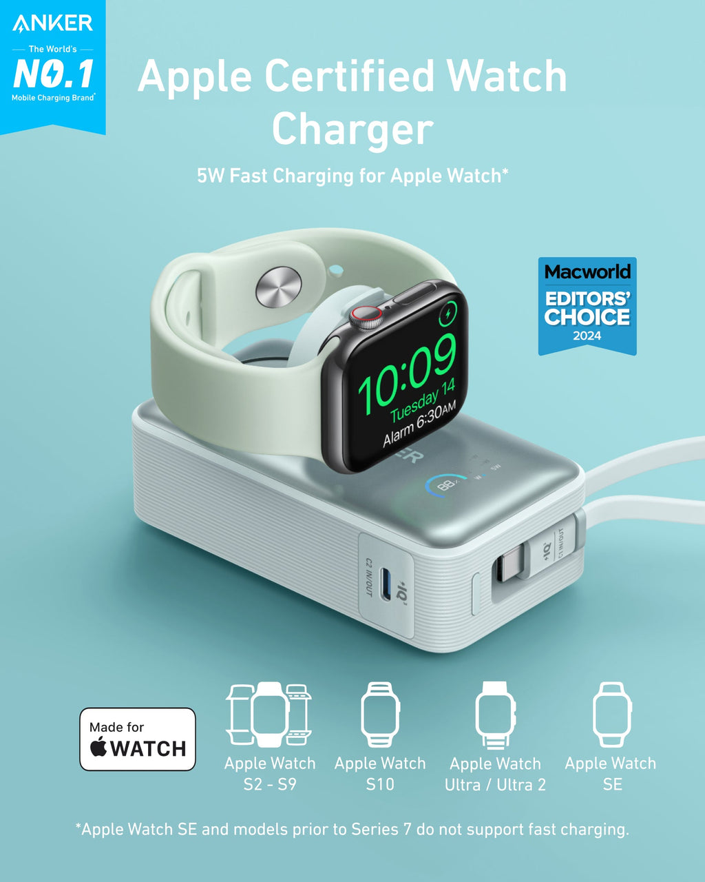 Anker MagGo Power Bank (10K, 35W, For Apple Watch) - MERGE.DAY.1.FREESTYLE