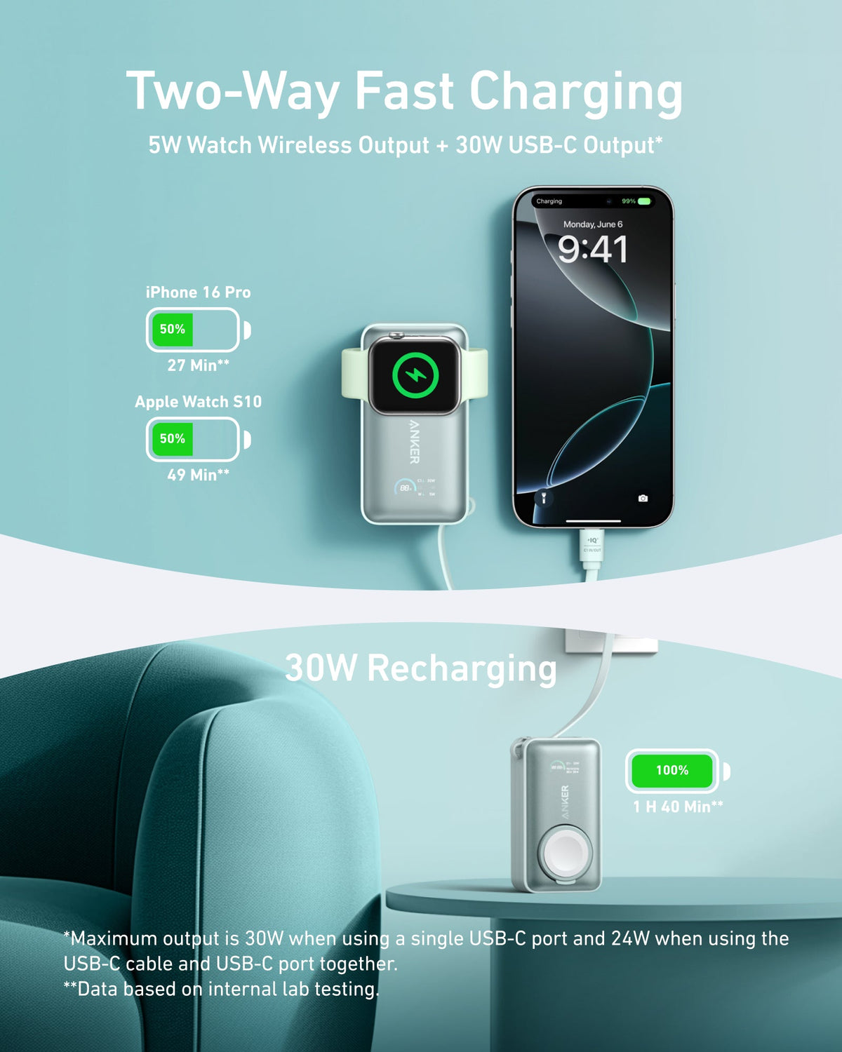Anker MagGo Power Bank (10K, 35W, For Apple Watch) - MERGE.DAY.1.FREESTYLE