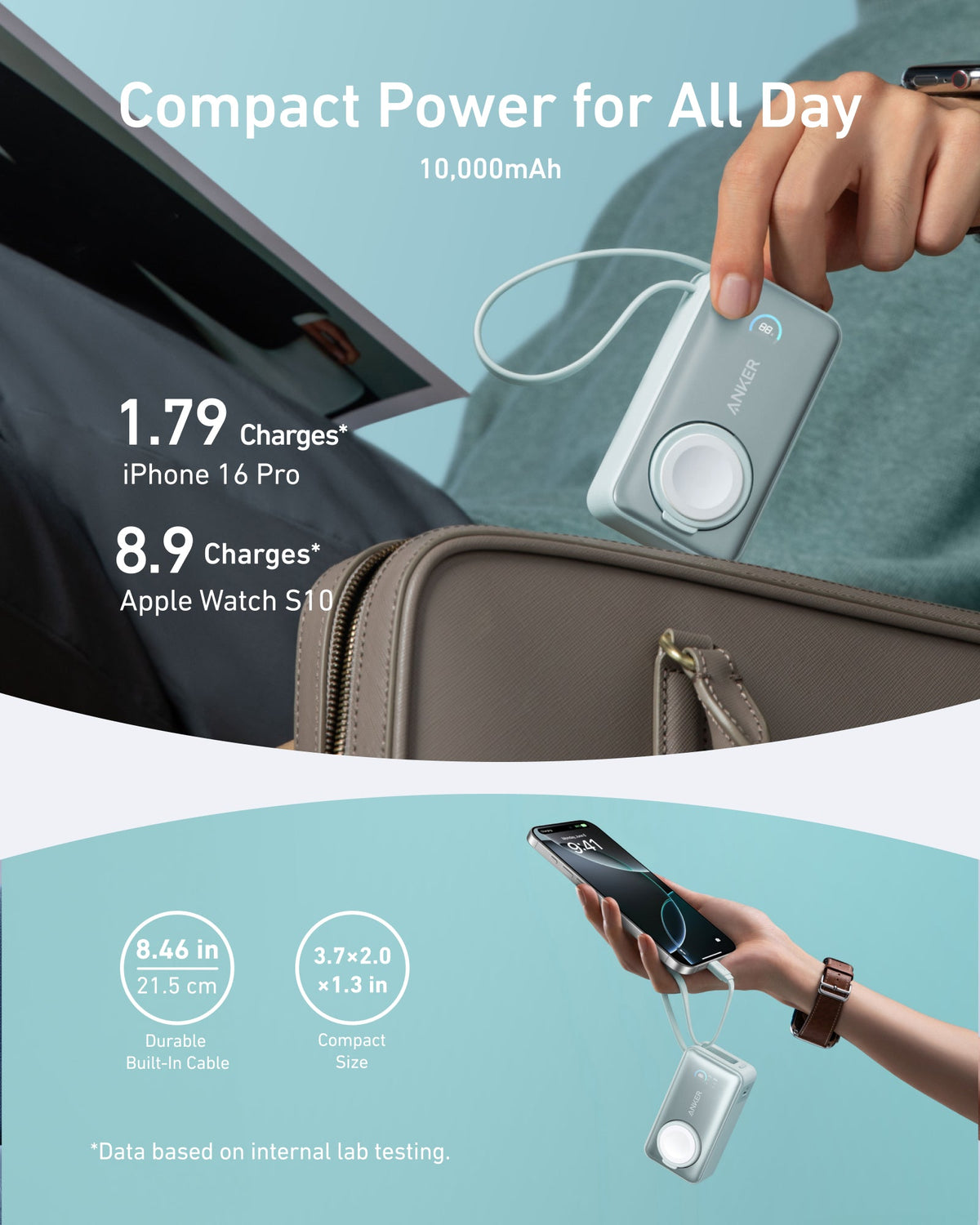 Anker MagGo Power Bank (10K, 35W, For Apple Watch) - MERGE.DAY.1.FREESTYLE