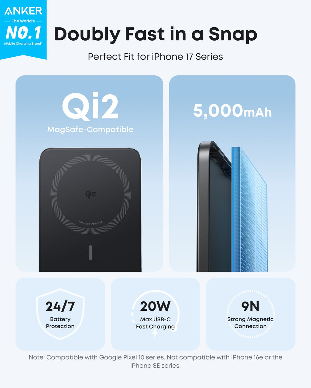Anker Nano Power Bank (5K, MagGo, Slim) - MERGE.DAY.1.FREESTYLE