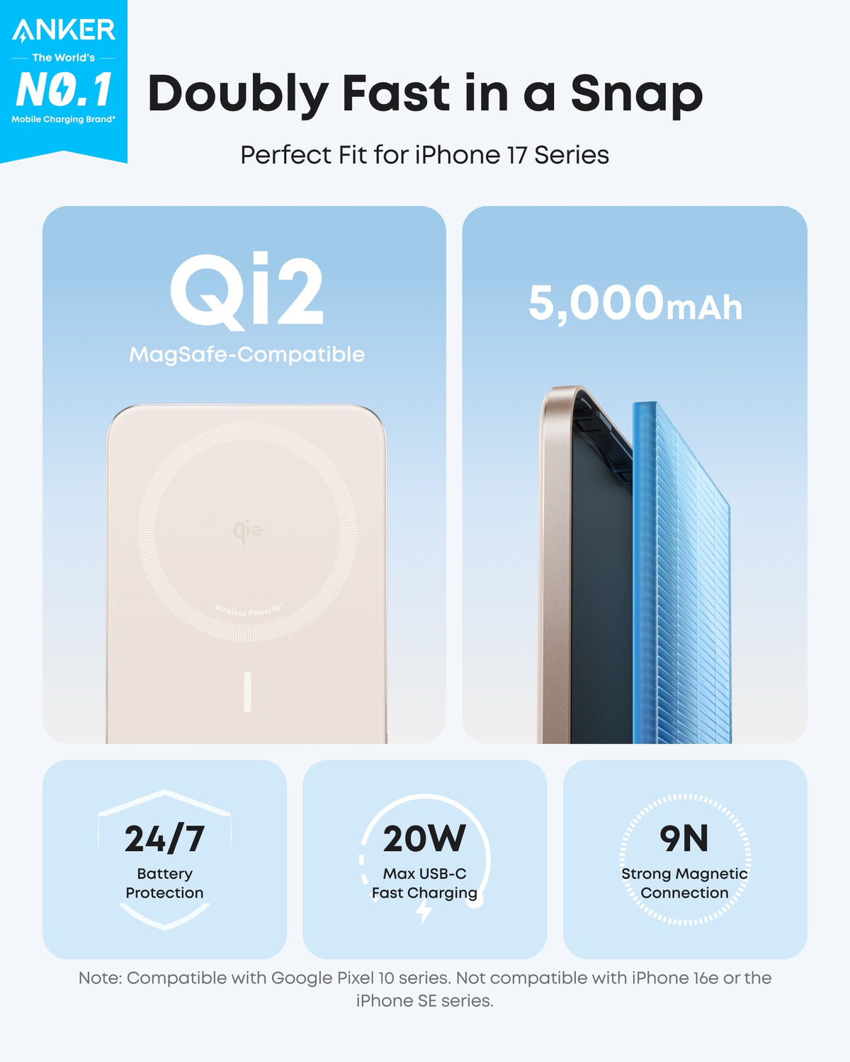 Anker Nano Power Bank (5K, MagGo, Slim) - MERGE.DAY.1.FREESTYLE