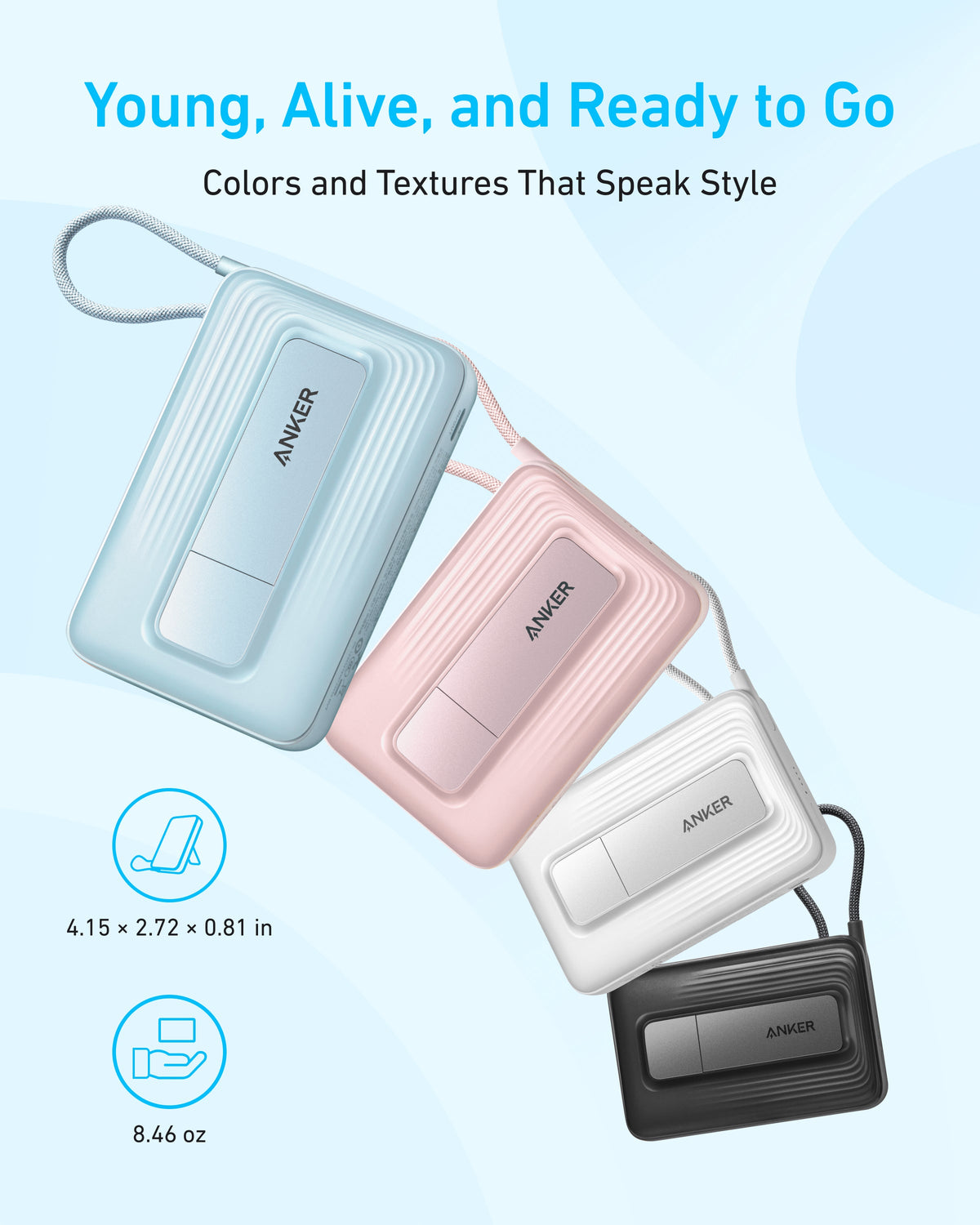 Anker Zolo Magnetic Power Bank (10K, 30W, Built-in USB-C Cable) - MERGE.DAY.1.FREESTYLE