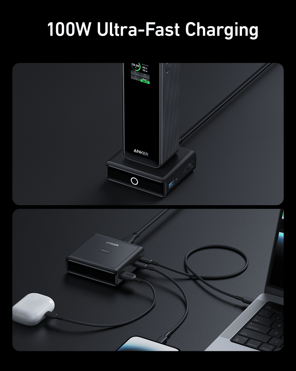 Anker 100W Charging Base for Anker Prime Power Bank - MERGE.DAY.1.FREESTYLE