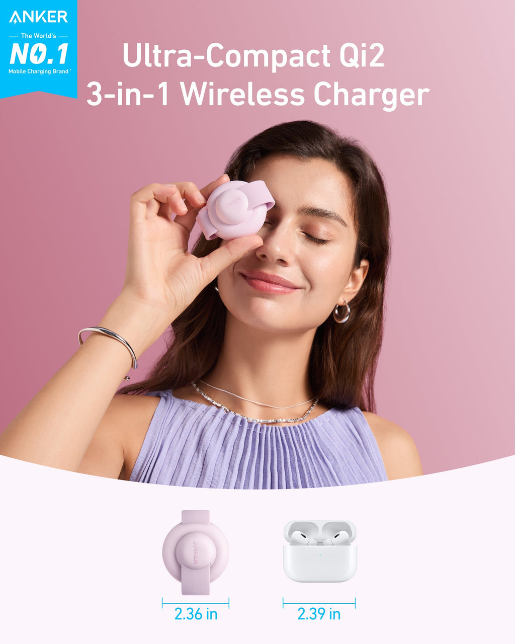 Anker MagGo Wireless Charging Station (3-in-1, Foldable Pad) - MERGE.DAY.1.FREESTYLE