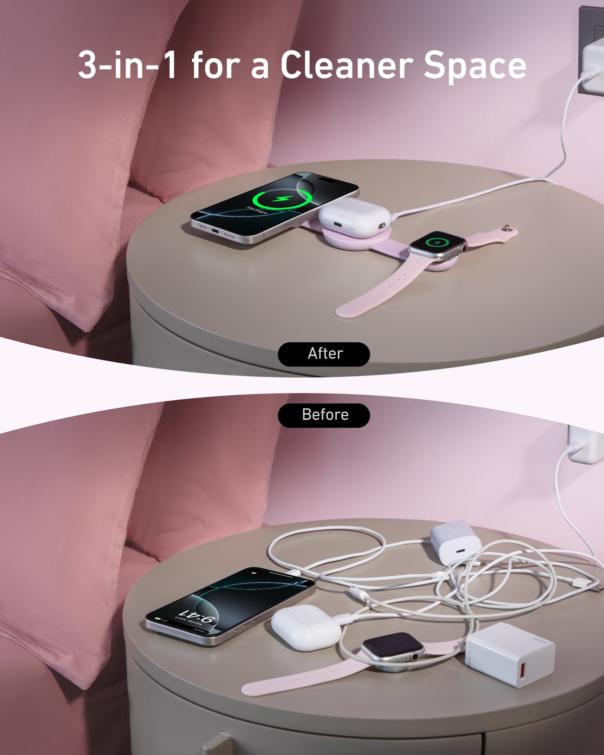 Anker MagGo Wireless Charging Station (3-in-1, Foldable Pad) - MERGE.DAY.1.FREESTYLE
