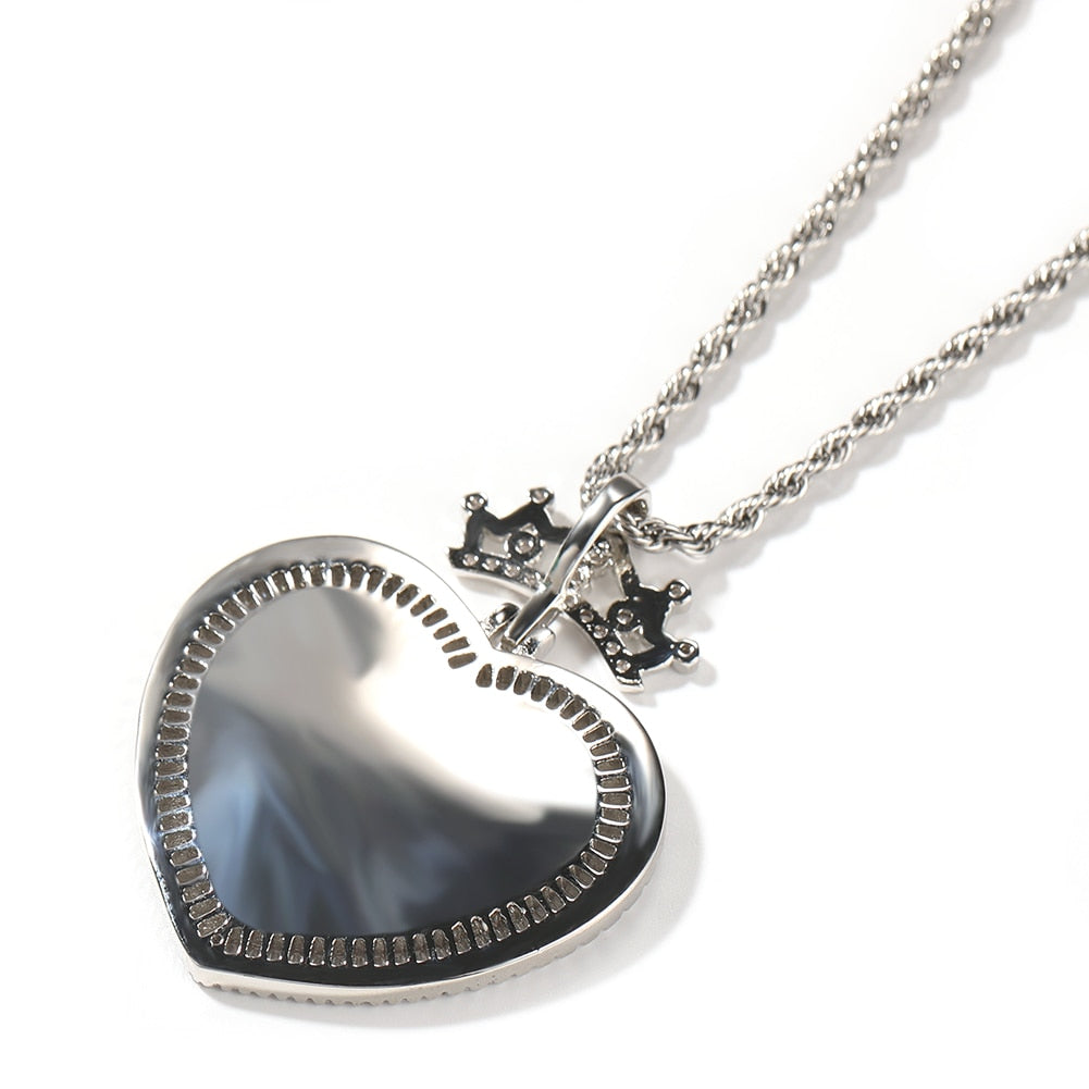 Heart Princess Photo Pendant Custom Memory Picture Pendant for daughter - MERGE.DAY.1.FREESTYLE