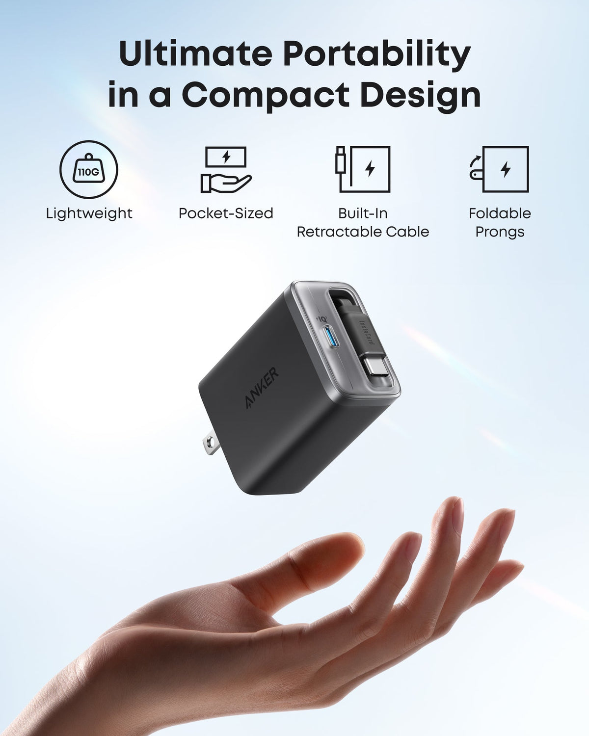 Anker Nano Charger (35W, Built-In Retractable USB-C Cable) - MERGE.DAY.1.FREESTYLE