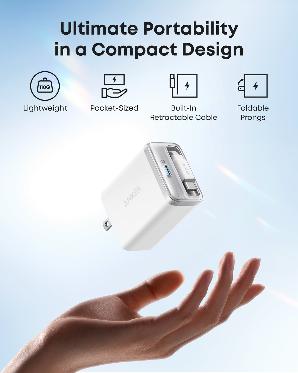 Anker Nano Charger (35W, Built-In Retractable USB-C Cable) - MERGE.DAY.1.FREESTYLE