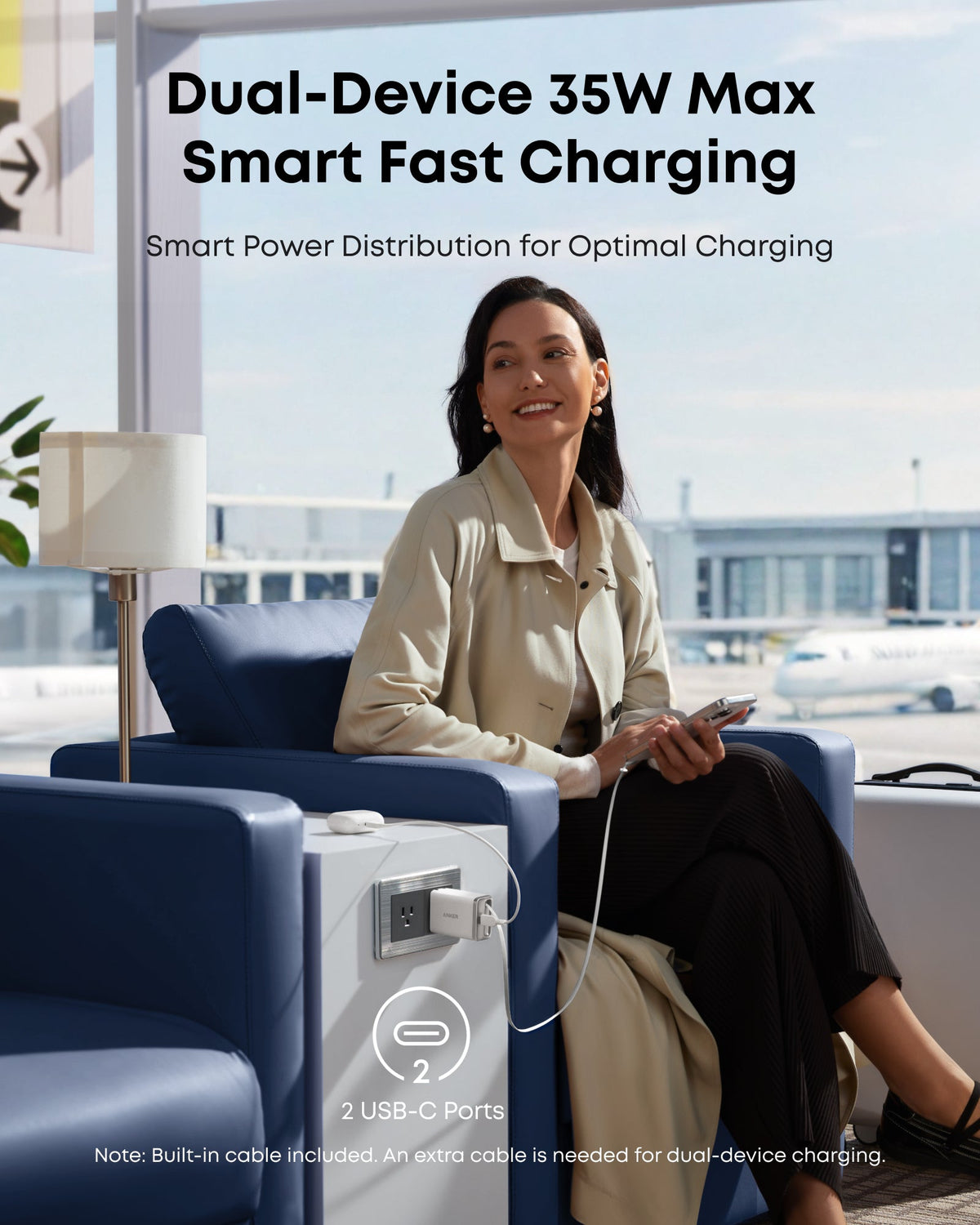 Anker Nano Charger (35W, Built-In Retractable USB-C Cable) - MERGE.DAY.1.FREESTYLE