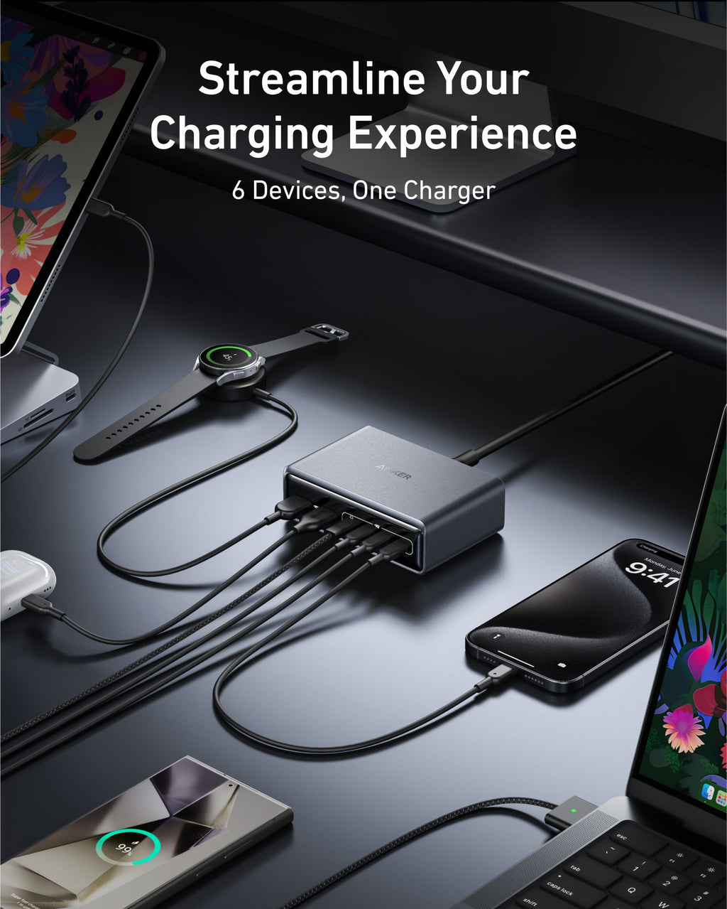 Anker Prime Charger (200W, 6 Ports, GaN) - MERGE.DAY.1.FREESTYLE