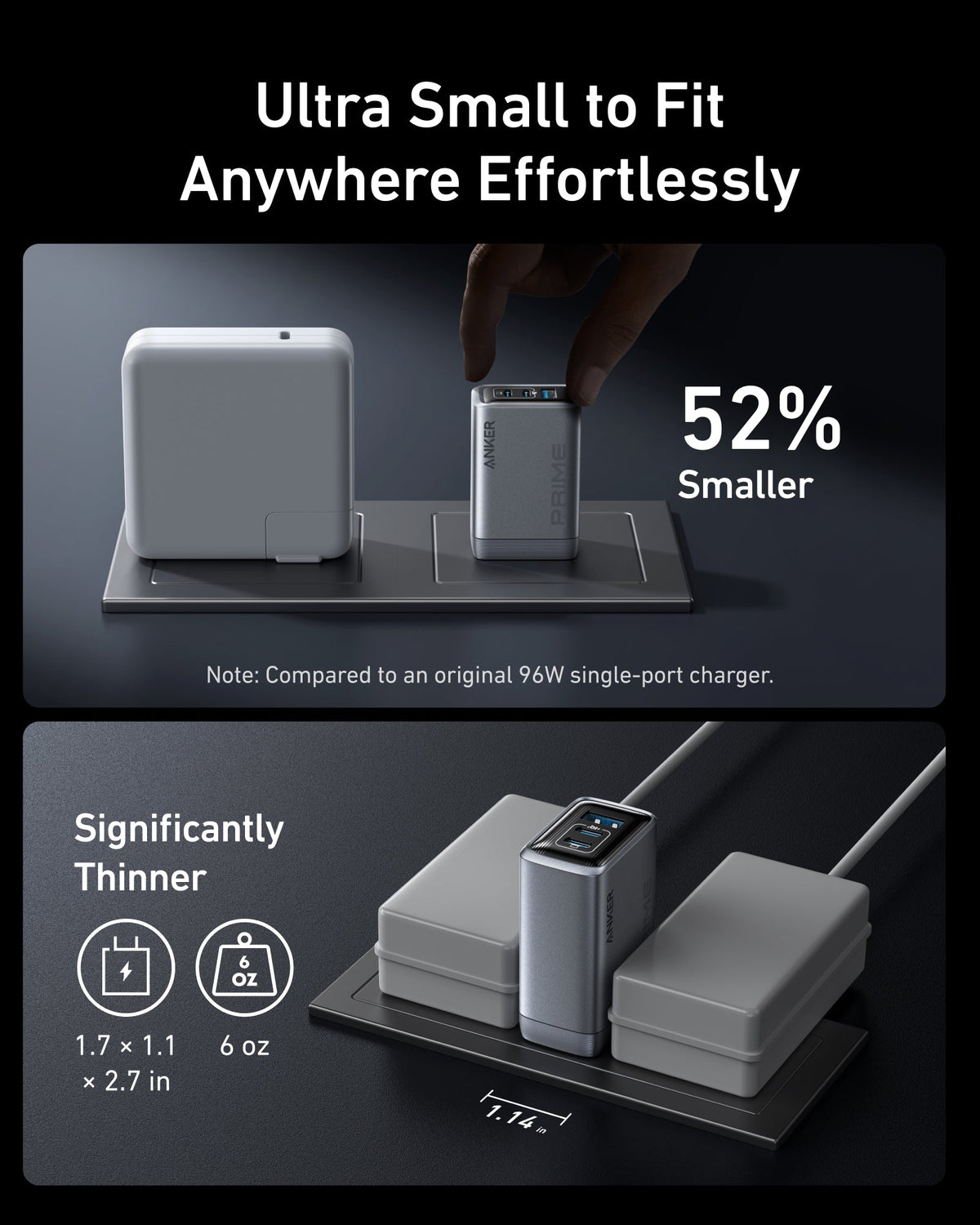 Anker Prime Charger (100W, 3 Ports, GaN) - MERGE.DAY.1.FREESTYLE