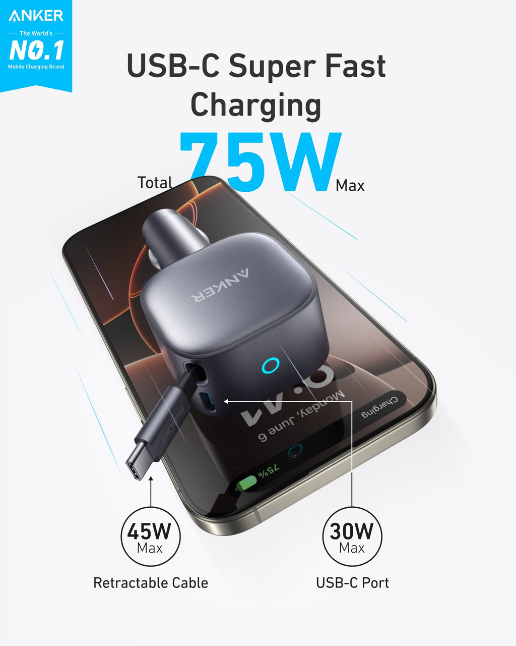 Anker Nano 75W Car Charger - MERGE.DAY.1.FREESTYLE