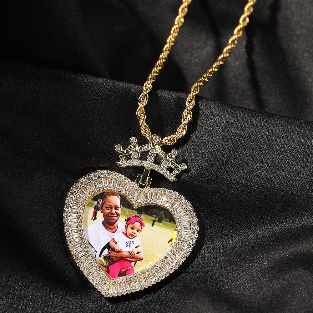 Heart Princess Photo Pendant Custom Memory Picture Pendant for daughter - MERGE.DAY.1.FREESTYLE