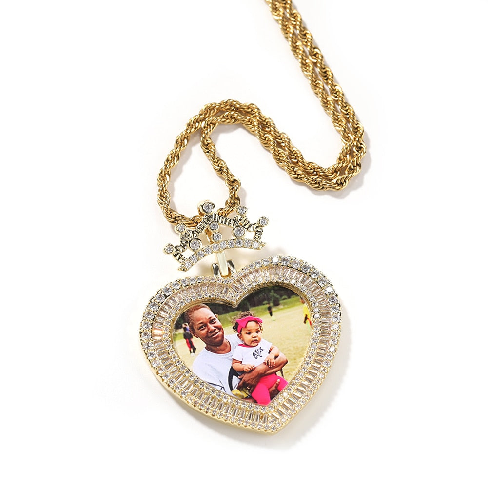 Heart Princess Photo Pendant Custom Memory Picture Pendant for daughter - MERGE.DAY.1.FREESTYLE