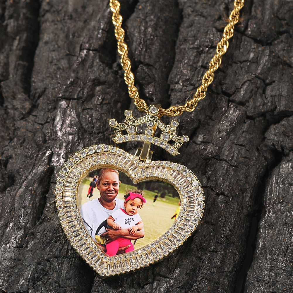 Heart Princess Photo Pendant Custom Memory Picture Pendant for daughter - MERGE.DAY.1.FREESTYLE