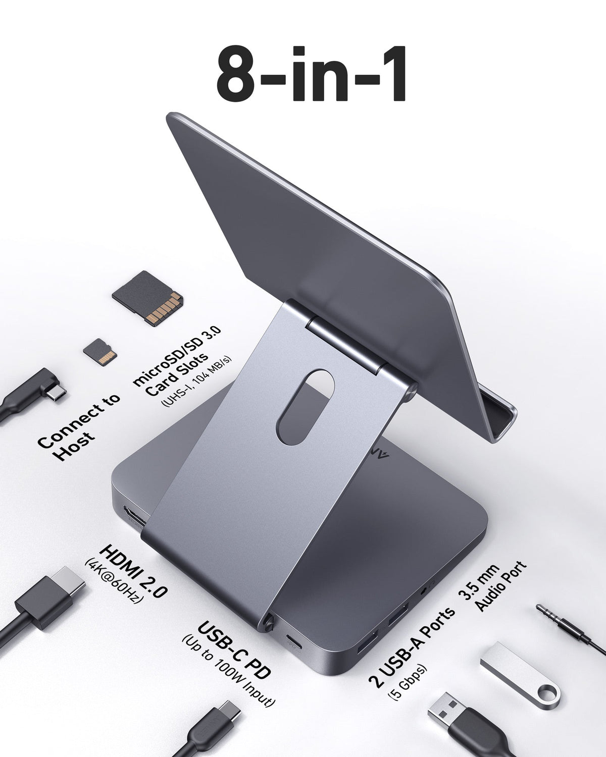 Anker 551 USB-C Hub (8-in-1, Tablet Stand) - MERGE.DAY.1.FREESTYLE