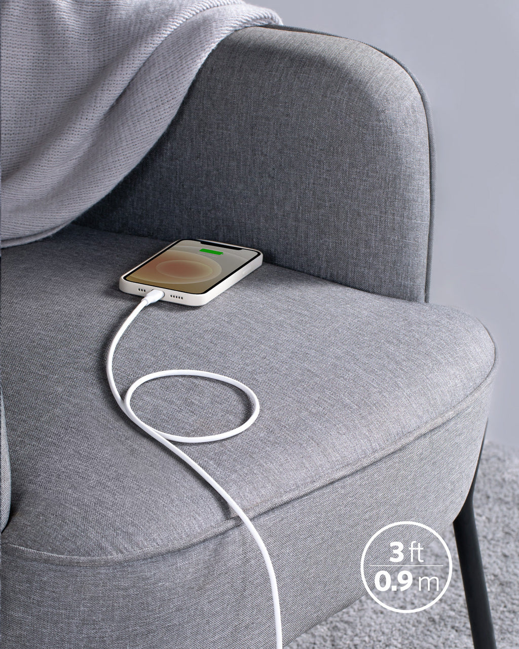 Anker <b>641</b> USB-C to Lightning Cable (Flow, 3 ft Silicone) - MERGE.DAY.1.FREESTYLE