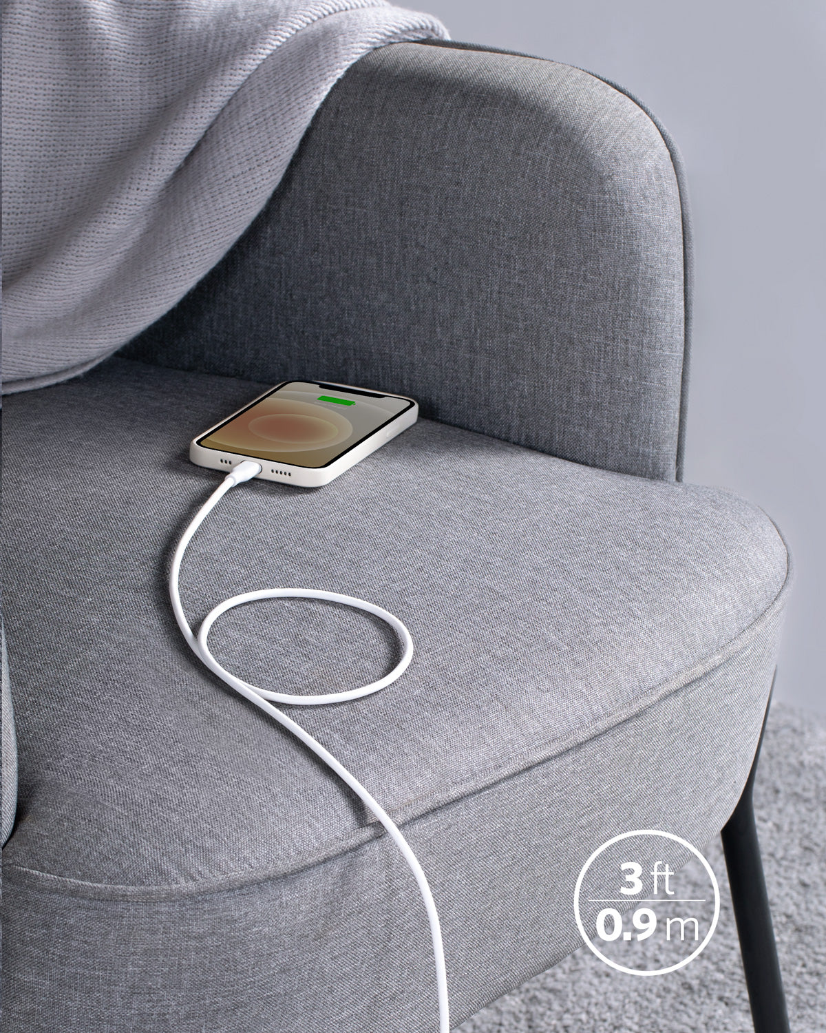 Anker <b>641</b> USB-C to Lightning Cable (Flow, 3 ft Silicone) - MERGE.DAY.1.FREESTYLE