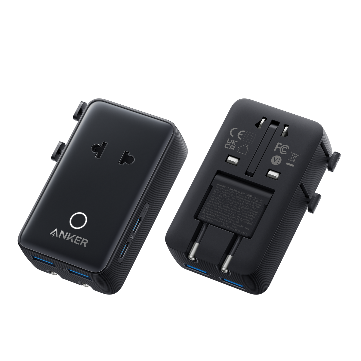 Anker Nano Travel Adapter (5-in-1, 20W, 1-Pack) - MERGE.DAY.1.FREESTYLE