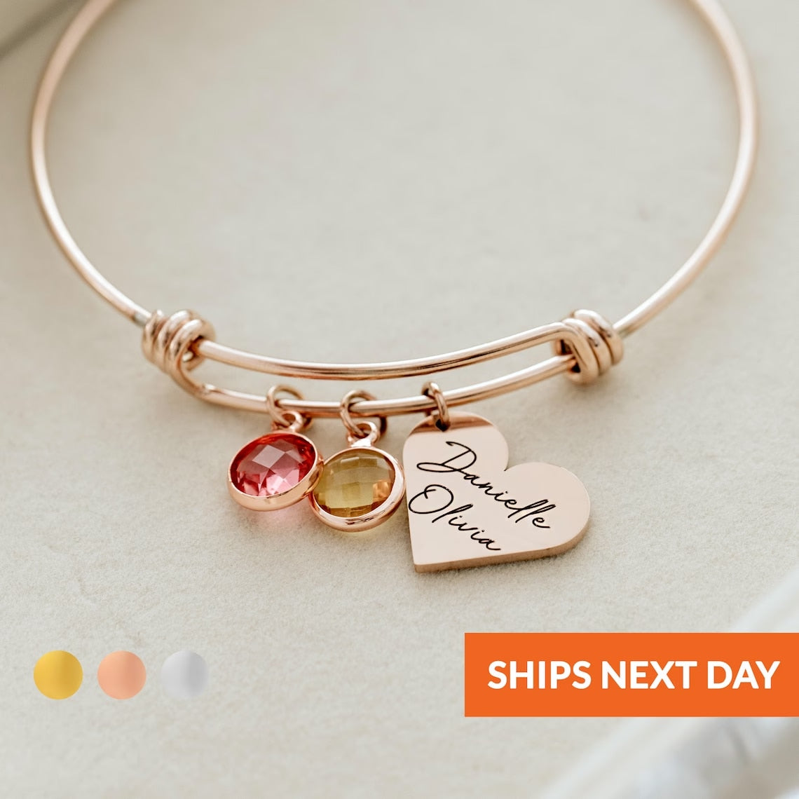 Personalized Birthstone Bracelet Mama Heart Family Birthstones Names Bracelet - MERGE.DAY.1.FREESTYLE