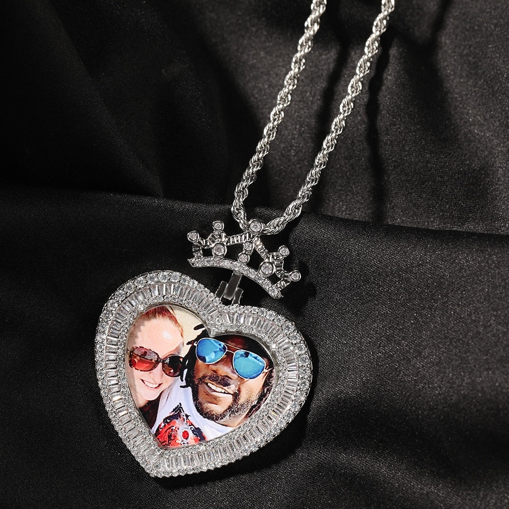 Heart Princess Photo Pendant Custom Memory Picture Pendant for daughter - MERGE.DAY.1.FREESTYLE