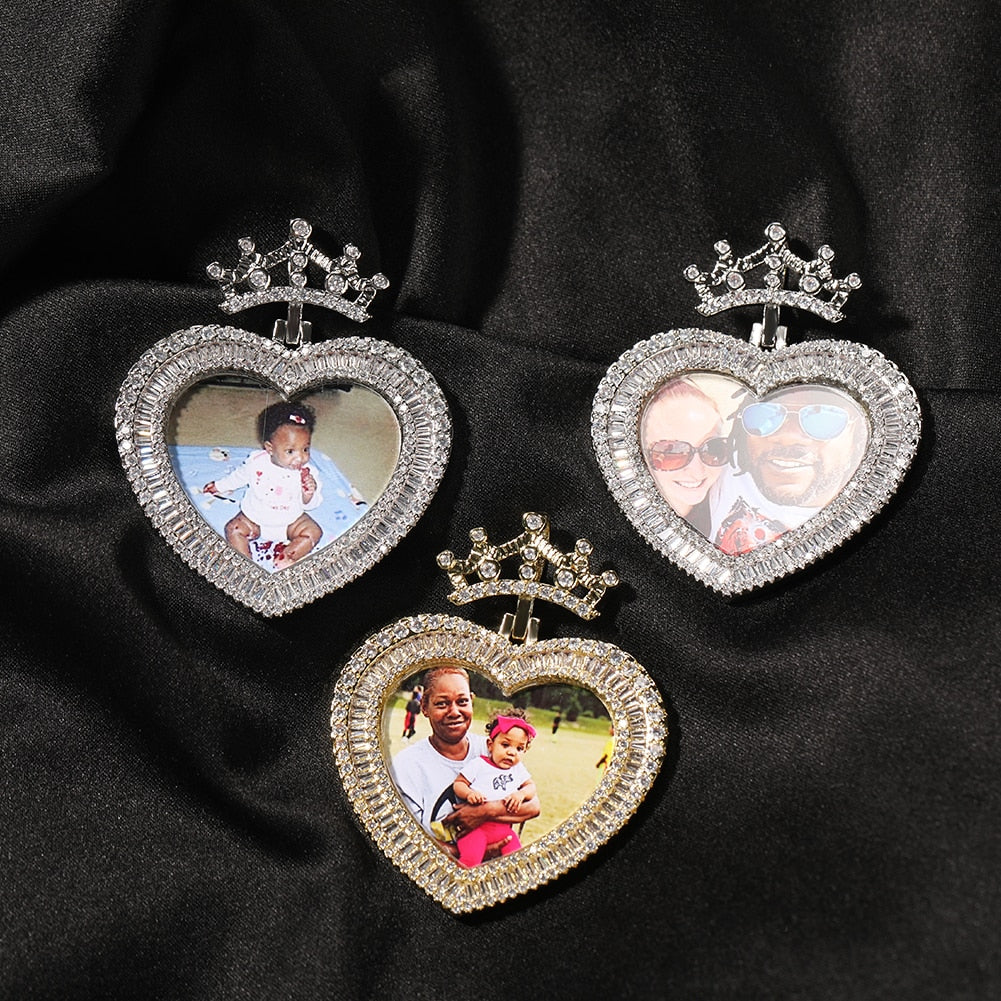Heart Princess Photo Pendant Custom Memory Picture Pendant for daughter - MERGE.DAY.1.FREESTYLE