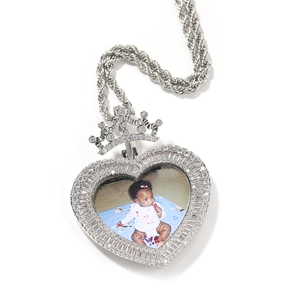 Heart Princess Photo Pendant Custom Memory Picture Pendant for daughter - MERGE.DAY.1.FREESTYLE