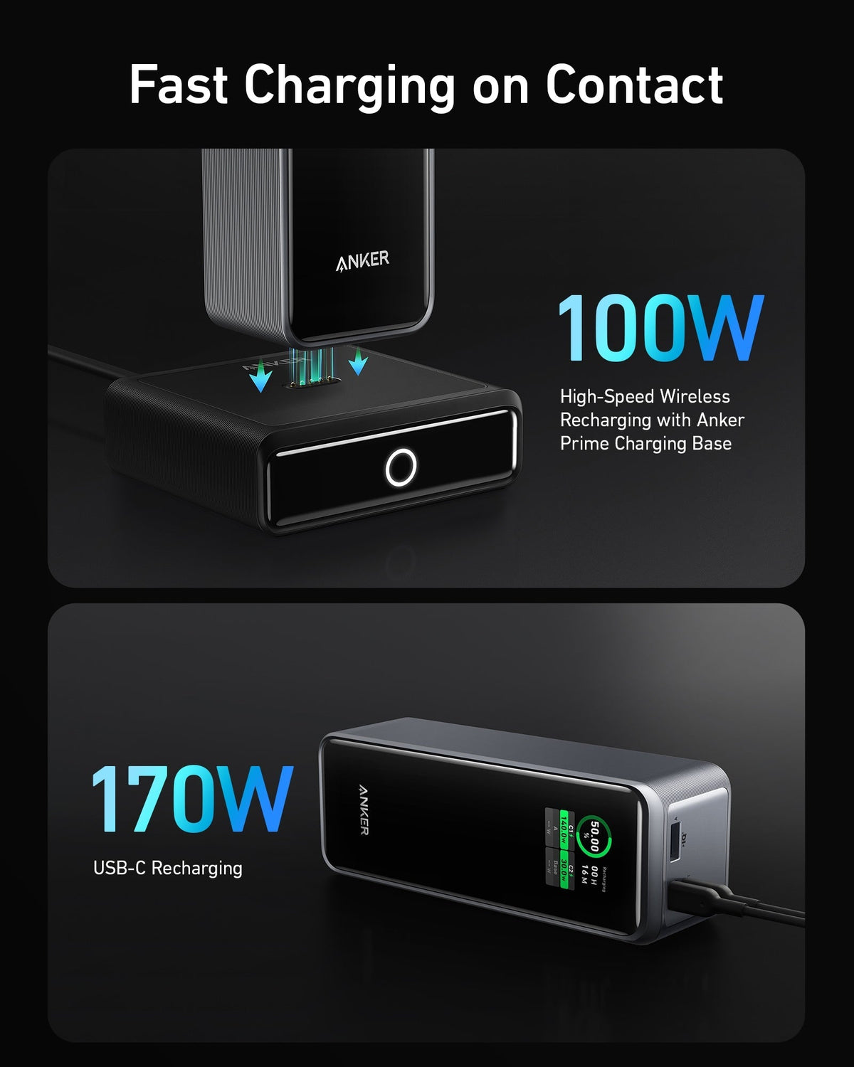 Anker Prime 27,650mAh Power Bank (250W) and 100W Charging Base - MERGE.DAY.1.FREESTYLE