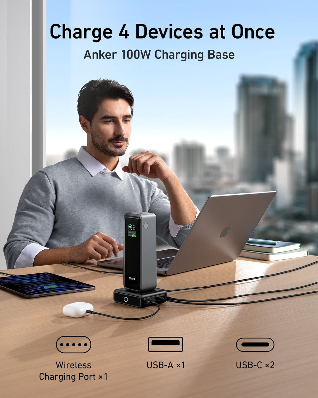 Anker Prime 27,650mAh Power Bank (250W) and 100W Charging Base - MERGE.DAY.1.FREESTYLE
