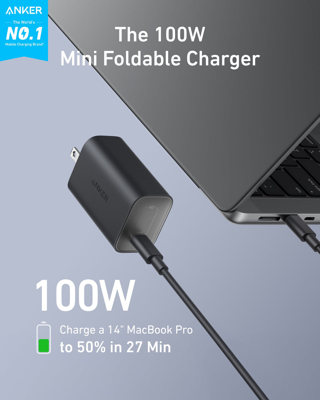 Anker Nano Charger (100W) with USB-C Cable - MERGE.DAY.1.FREESTYLE