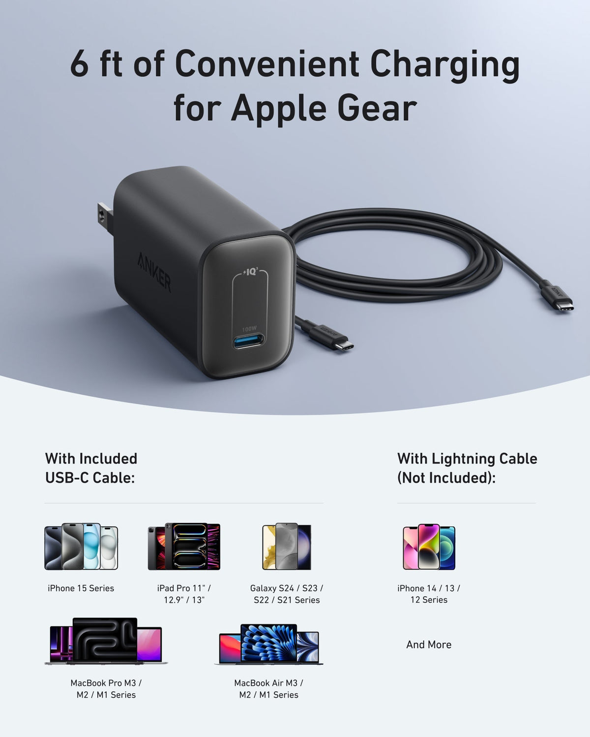 Anker Nano Charger (100W) with USB-C Cable - MERGE.DAY.1.FREESTYLE