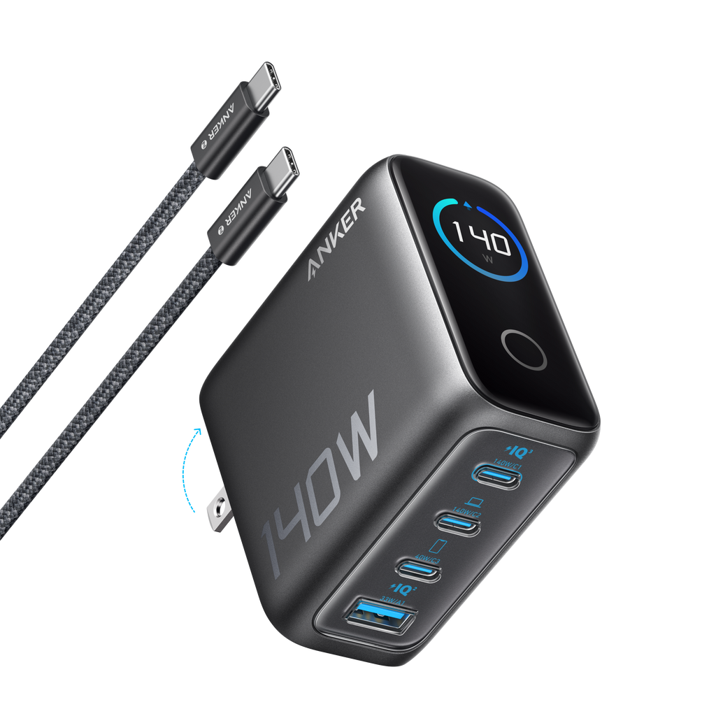 Anker Charger (140W, 4-Port, PD 3.1) with USB-C Cable - MERGE.DAY.1.FREESTYLE