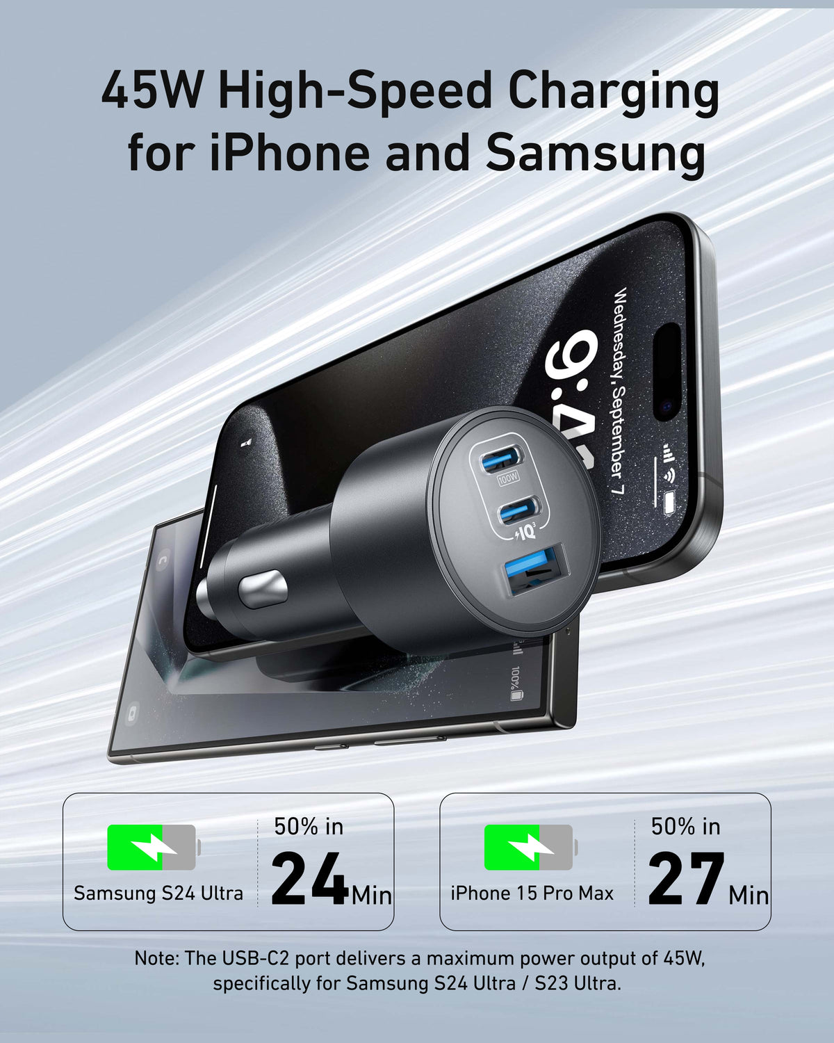 Anker Nano Car Charger (167.5W, 3 Ports) - MERGE.DAY.1.FREESTYLE