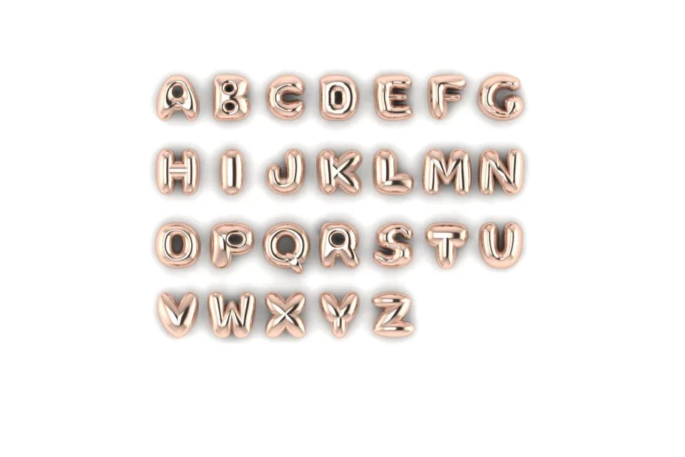 bubble letter name necklace - MERGE.DAY.1.FREESTYLE