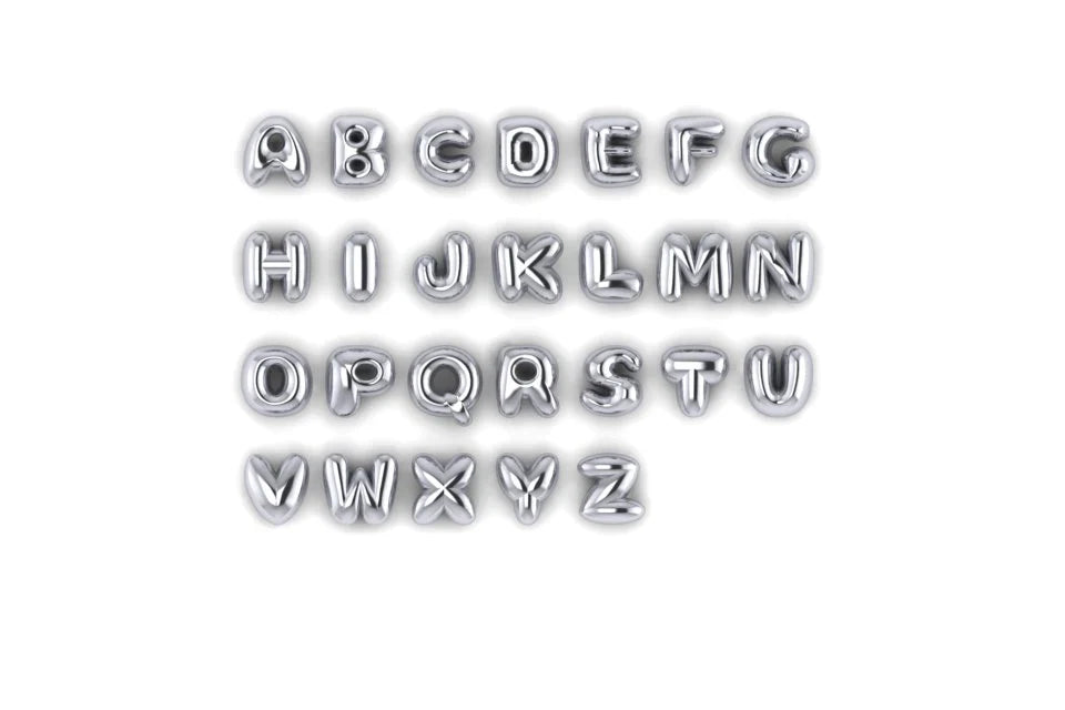 bubble letter name necklace - MERGE.DAY.1.FREESTYLE