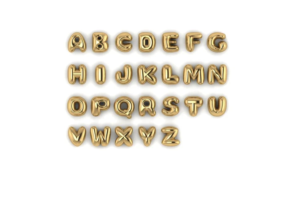 bubble letter name necklace - MERGE.DAY.1.FREESTYLE
