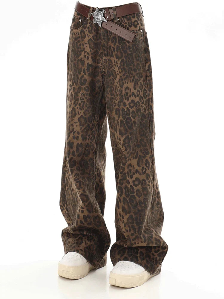 Baggy Leopard Print Y2k Jeans Women - MERGE.DAY.1.FREESTYLE