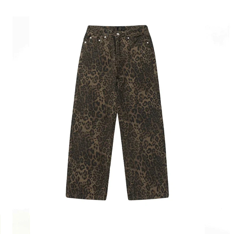 Baggy Leopard Print Y2k Jeans Women - MERGE.DAY.1.FREESTYLE