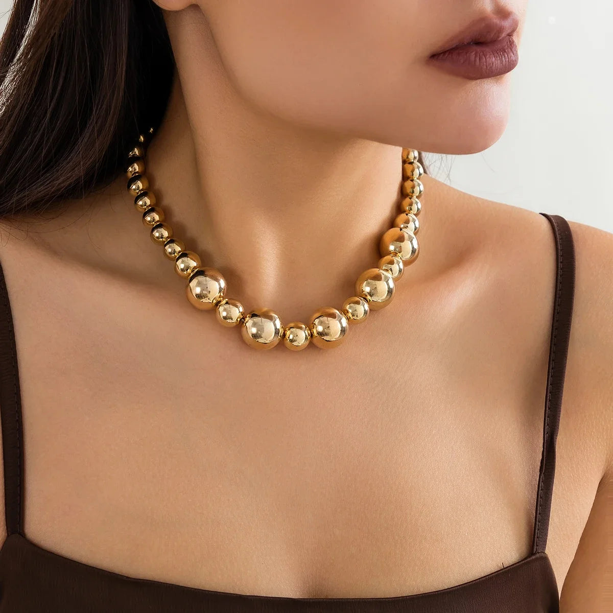 ball chain necklace Heart Pendant Choker Collar - MERGE.DAY.1.FREESTYLE
