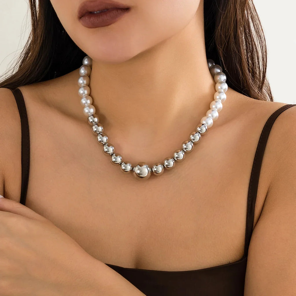 ball chain necklace Heart Pendant Choker Collar - MERGE.DAY.1.FREESTYLE