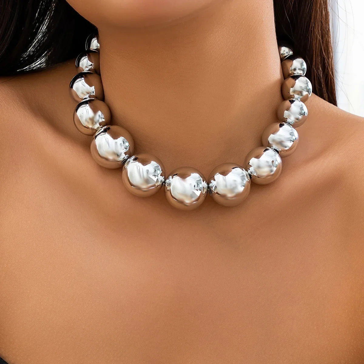 ball chain necklace Heart Pendant Choker Collar - MERGE.DAY.1.FREESTYLE