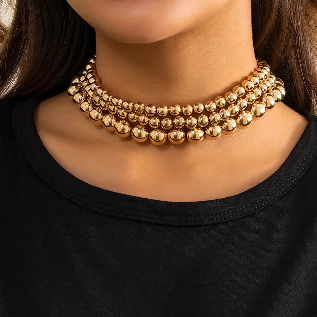 ball chain necklace Heart Pendant Choker Collar - MERGE.DAY.1.FREESTYLE