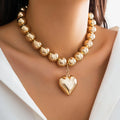 ball chain necklace Heart Pendant Choker Collar - MERGE.DAY.1.FREESTYLE