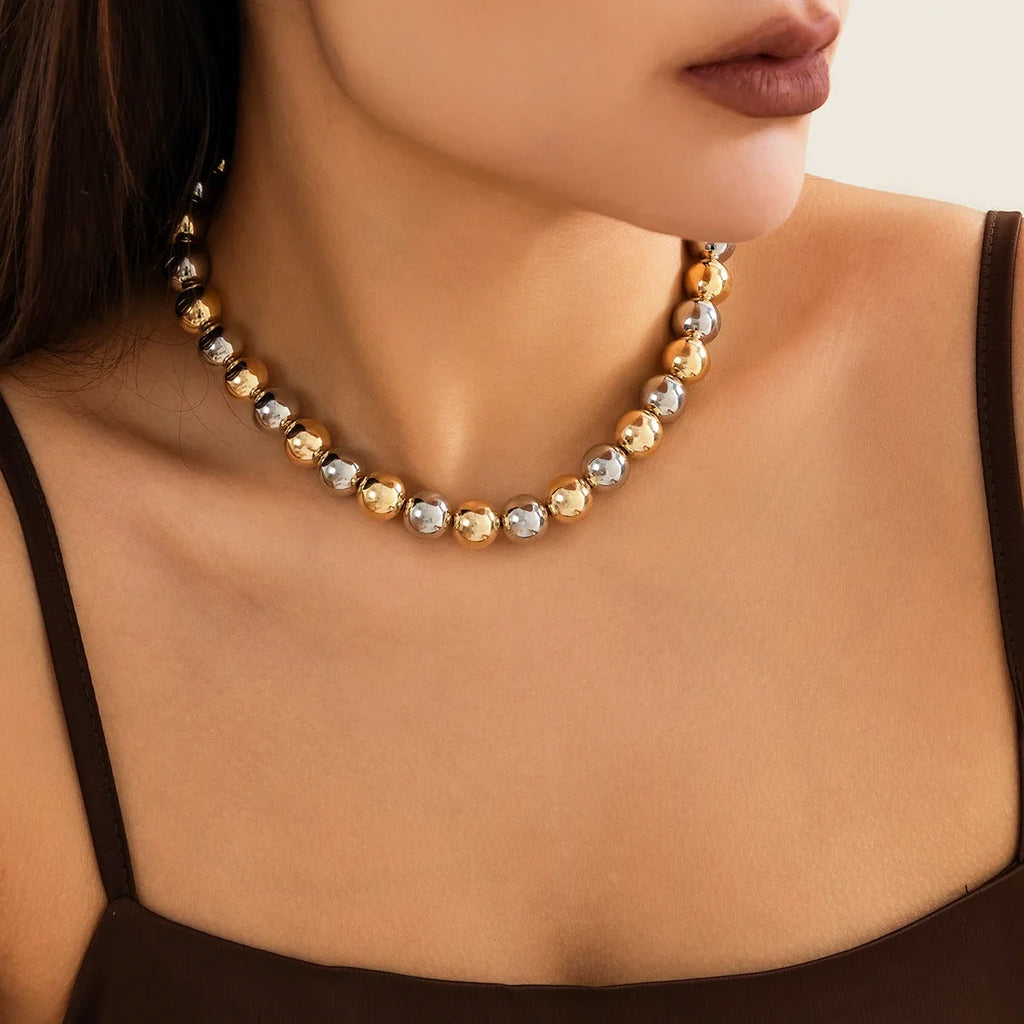 ball chain necklace Heart Pendant Choker Collar - MERGE.DAY.1.FREESTYLE