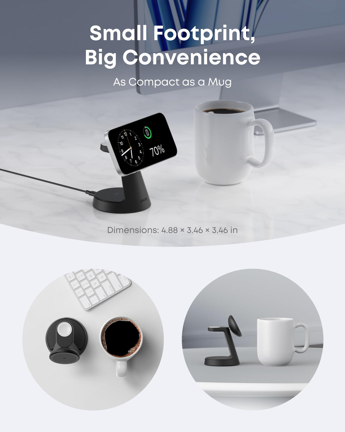 Anker MagGo Wireless Charging Station (3-in-1, Dock Stand) - MERGE.DAY.1.FREESTYLE