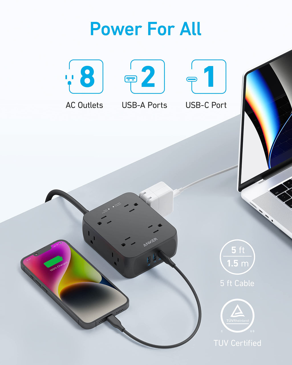 Anker <b>341</b> USB Power Strip - MERGE.DAY.1.FREESTYLE