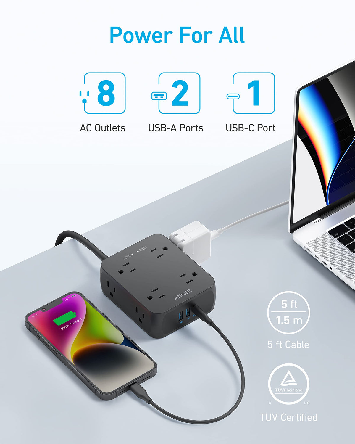 Anker <b>341</b> USB Power Strip - MERGE.DAY.1.FREESTYLE