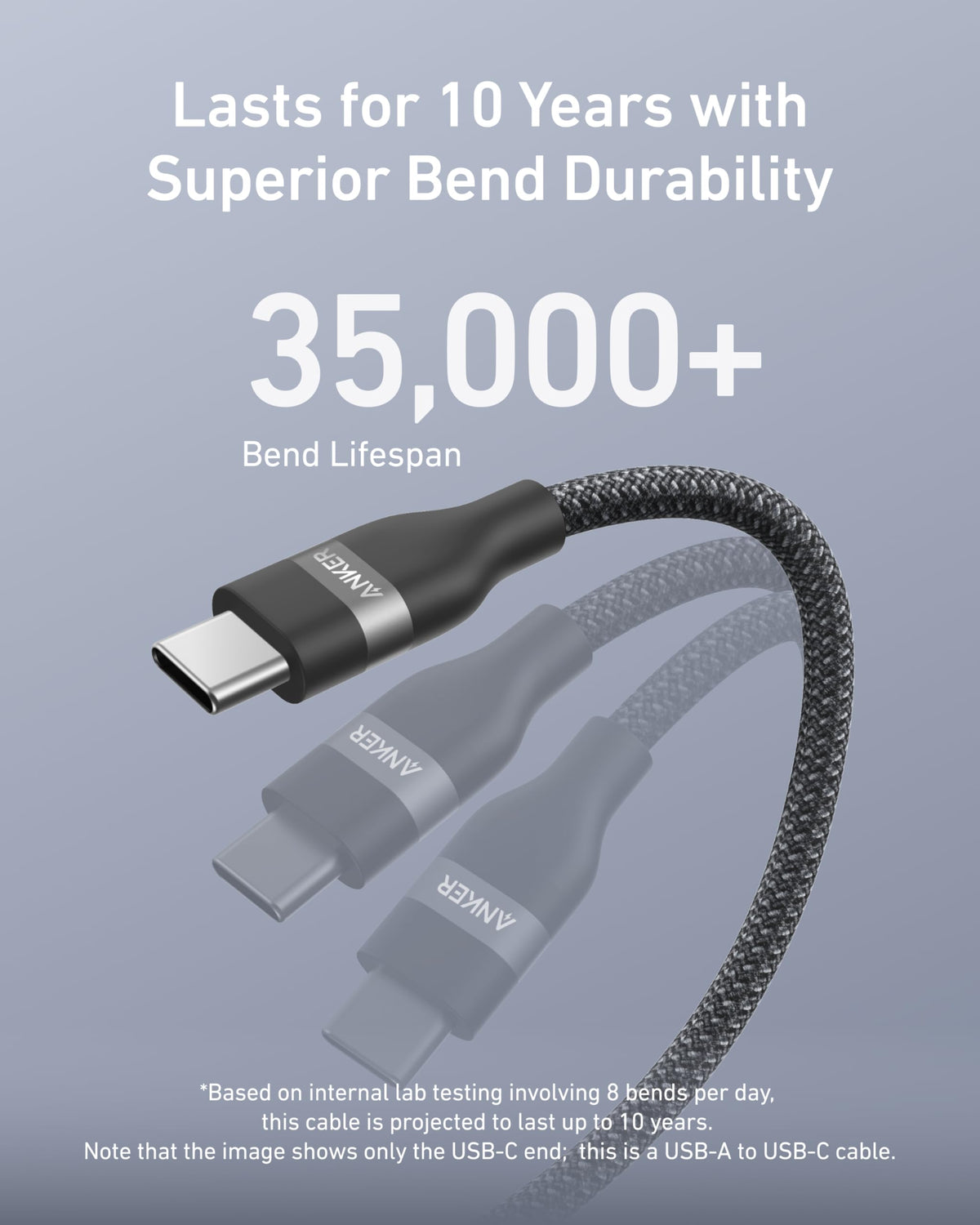 Anker USB-A to USB-C Cable (3 ft / 6 ft, Upcycled-Braided) - MERGE.DAY.1.FREESTYLE