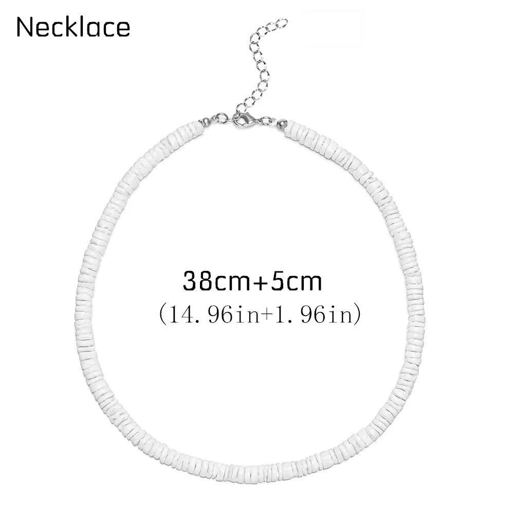 Bohemian Hawaii Puka White Clam Chips Shell Necklace - MERGE.DAY.1.FREESTYLE